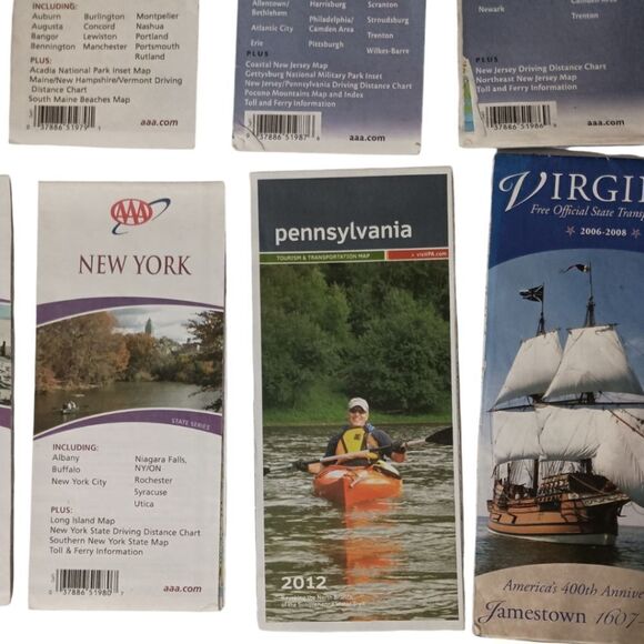 11 Mid Atlantic States US Road Maps Folding Early 2000s Virginia West Virginia - Picture 3 of 14